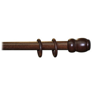 BASTONE LEGNO A STRAPPO D 35 NOCE SC 300CM S/SUPP.