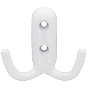 APPENDIABITI A 2 GANCI 45X45 MM BIANCO LUCIDO